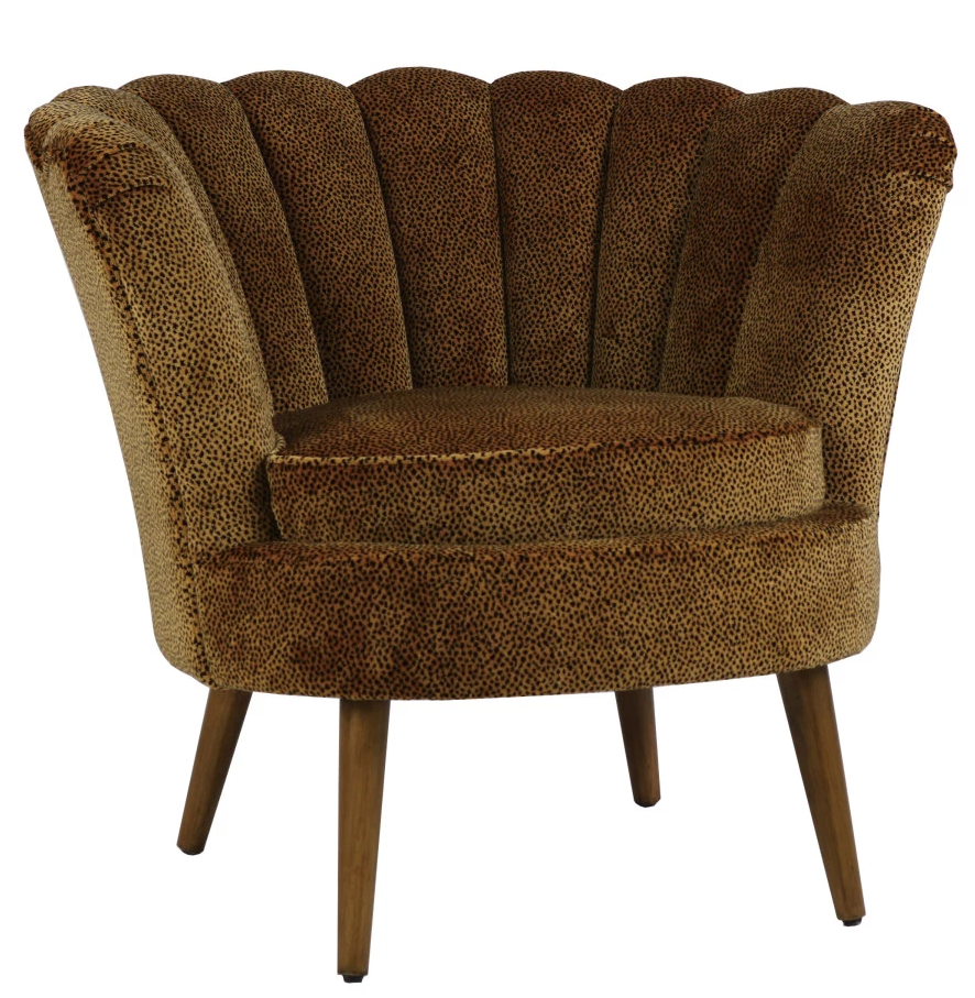 Velvet Fabric Upholstered Chair - Thumbnail 2