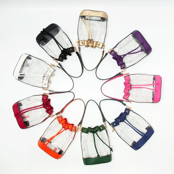 Transparent Bucket Bag, Black - 13 Hub Lane   |  Clear Bucket Bags