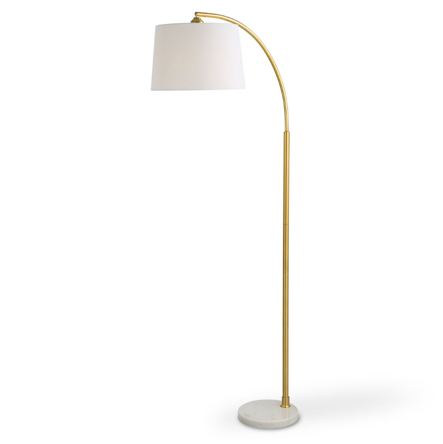Curved Arc Floor Lamp, Gold