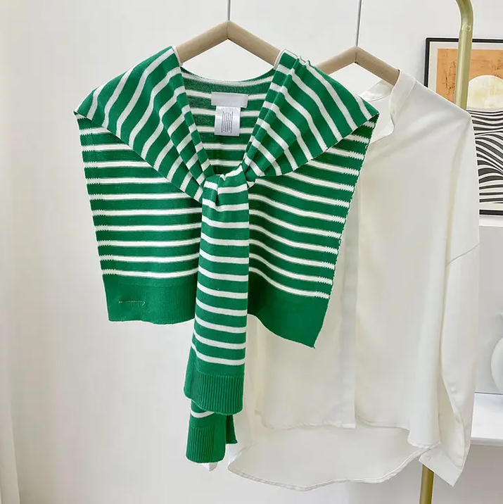 Striped Knit Shawl - 13 Hub Lane   |  