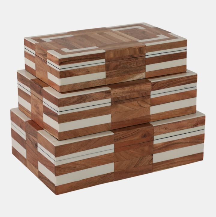 Wood Inlay Resin Box - 13 Hub Lane   |  Wooden Boxes