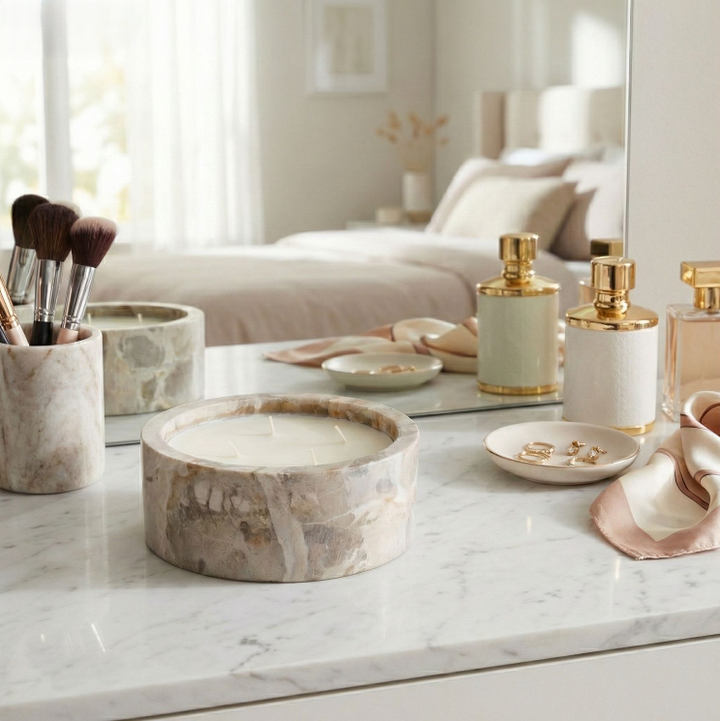Haven Bergamot & Clary Sage Marble Candle