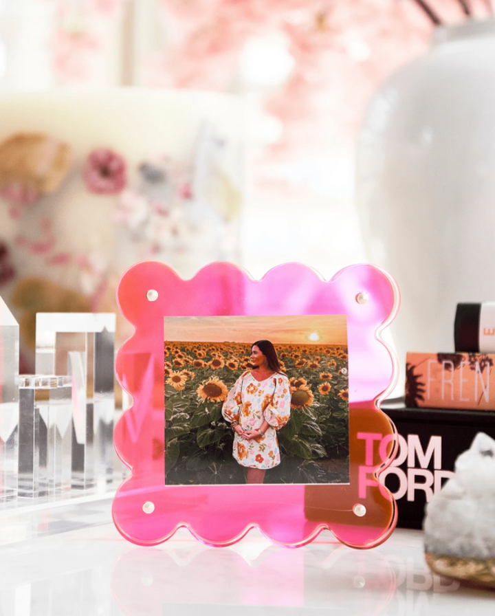 Mini Acrylic Frame, Neon Pink - 13 Hub Lane   |  Acrylic Frames