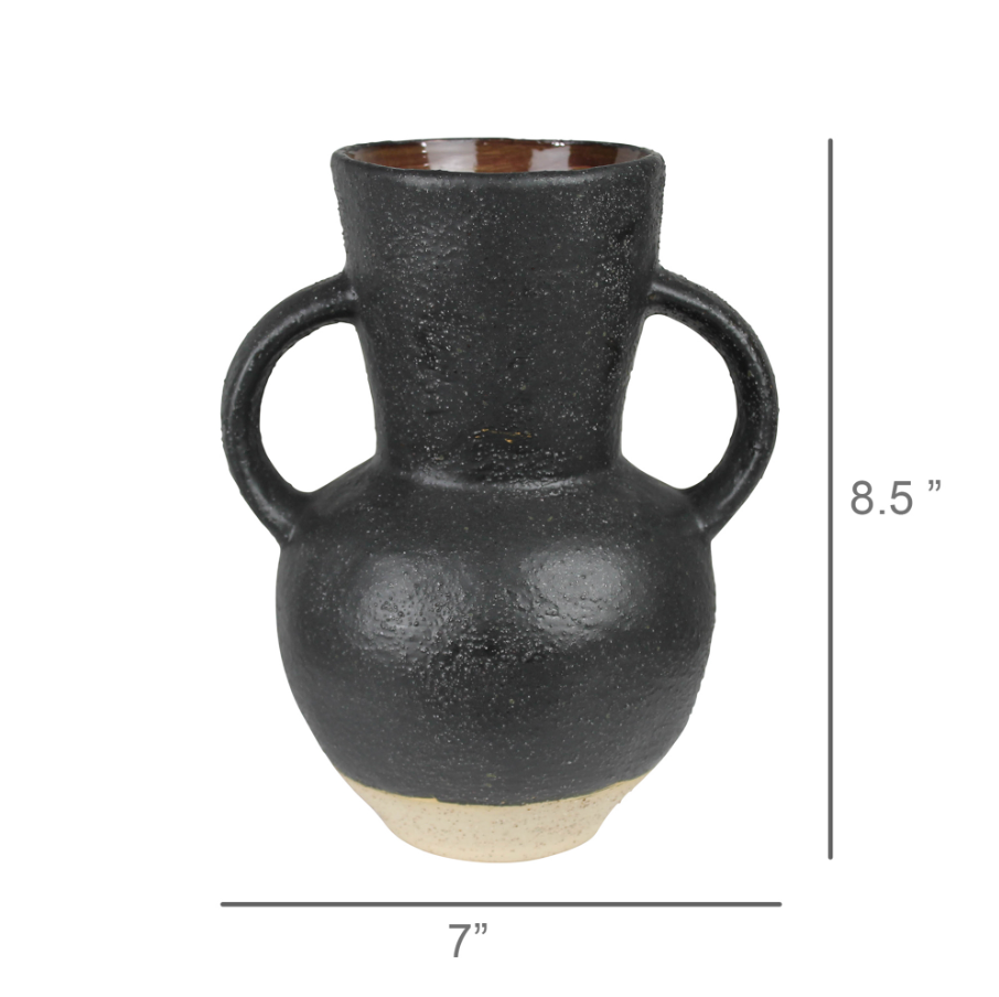 Umbria Ceramic Vase w/ Handles - 13 Hub Lane   |  