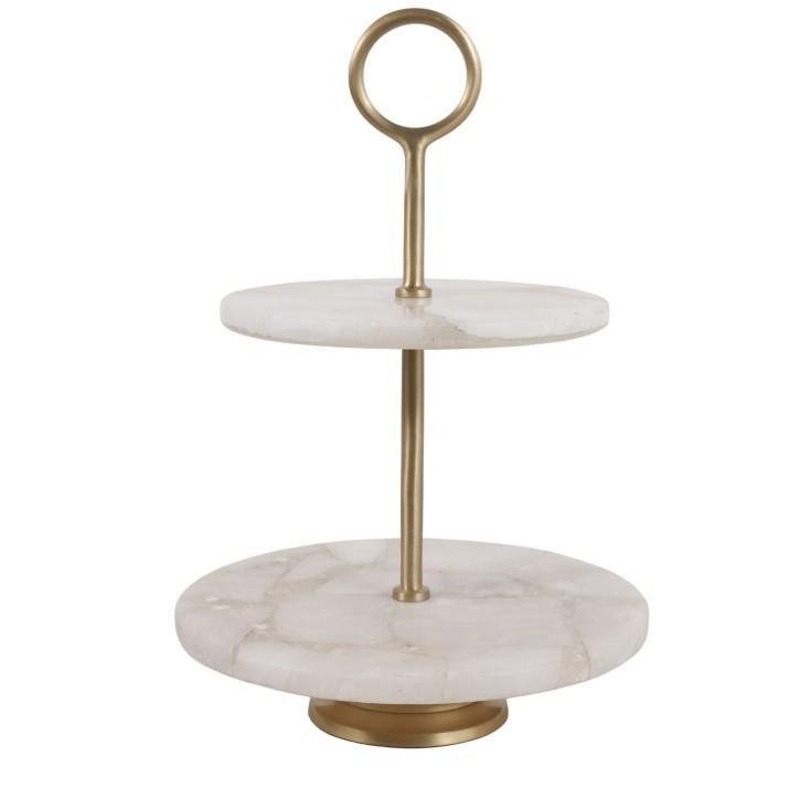 Sylvania 2-Tier Marble Stand