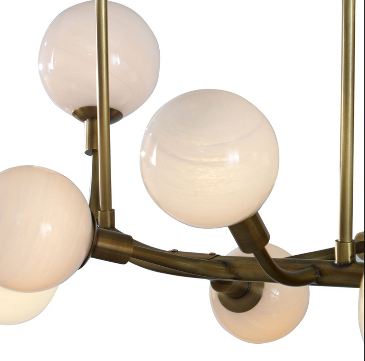 Meandering 14-Light Pendant, Brass - 13 Hub Lane   |  Pendants