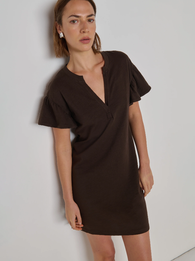 Nation LTD Savannah Mini Dress, Cocoa