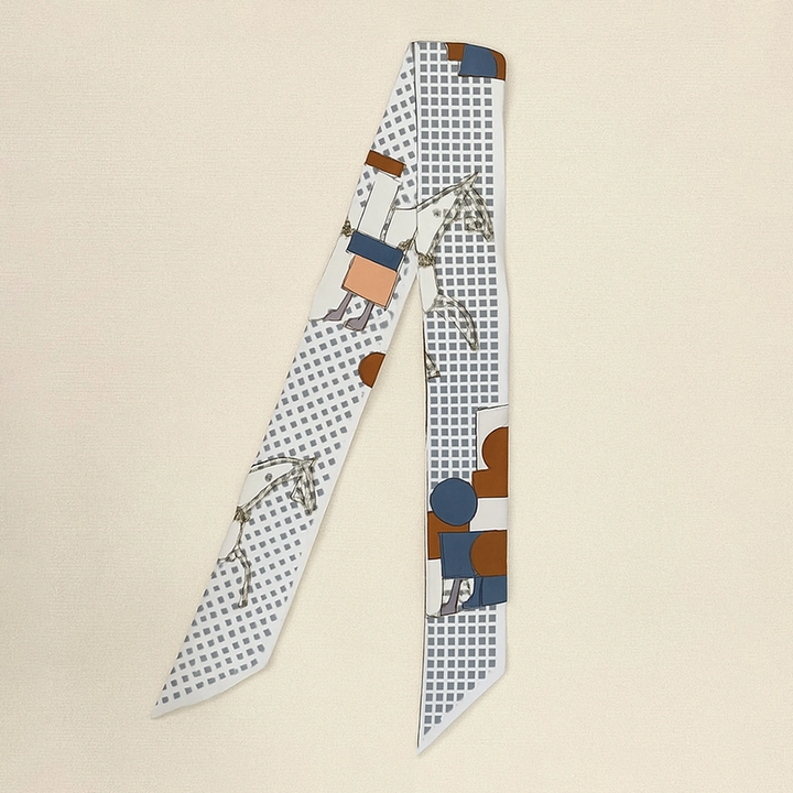 Abstract Horse Twilly Skinny Scarf