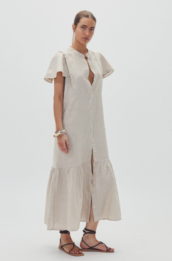 Willow Linen Dress, Natural - 13 Hub Lane   |  