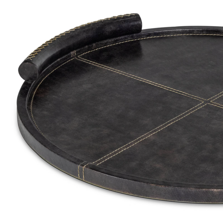 Forte Leather Round Tray
