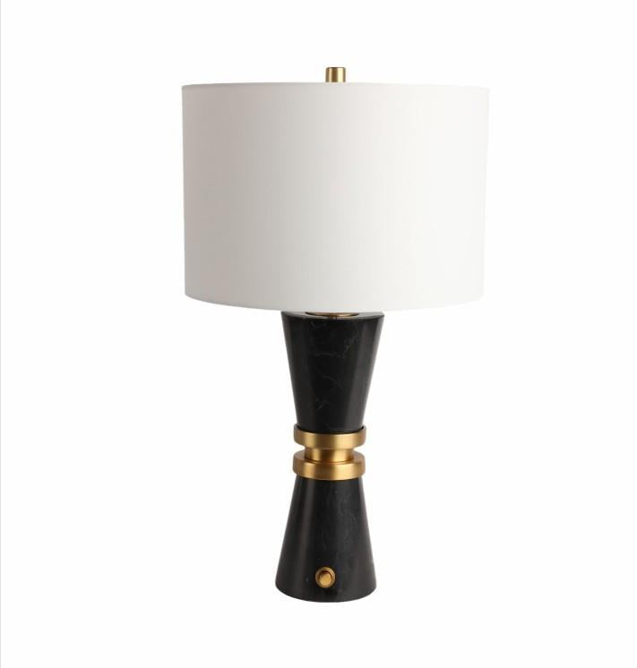 Elgon Marble Table Lamp, Black