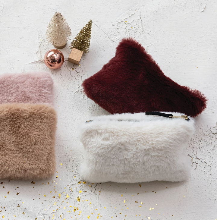 Faux Fur Fabric Zip Pouch - 13 Hub Lane   |  