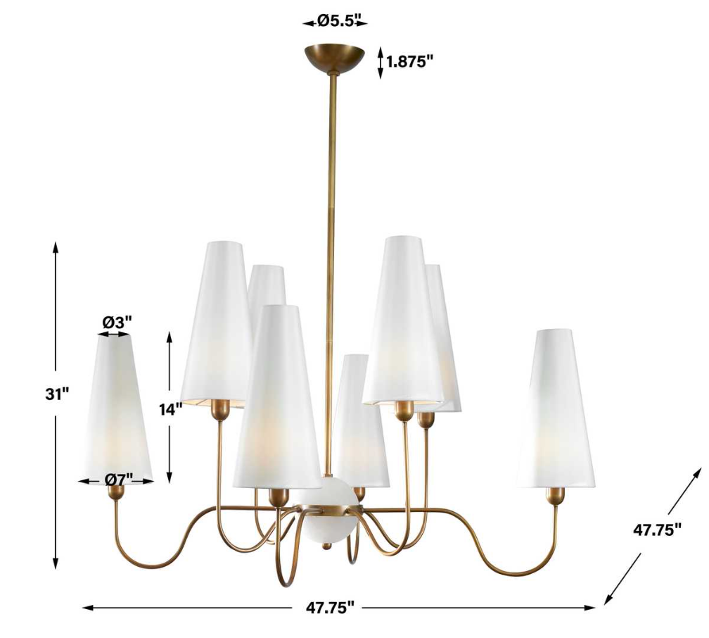13 Hub Lane Elle Chandelier - Thumbnail 4