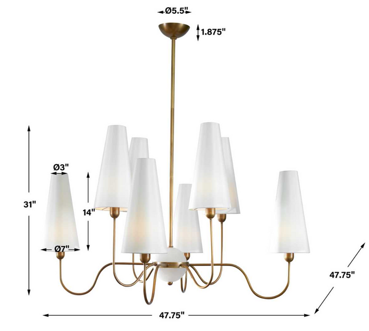 Elle 8-Light Chandelier - 13 Hub Lane   |  Chandeliers