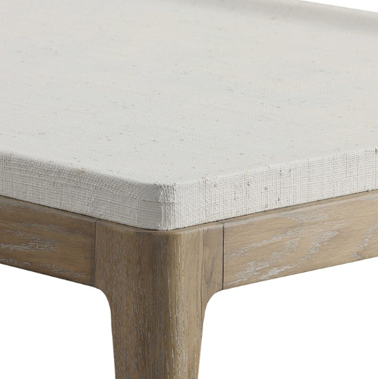 White Linen Coffee Table