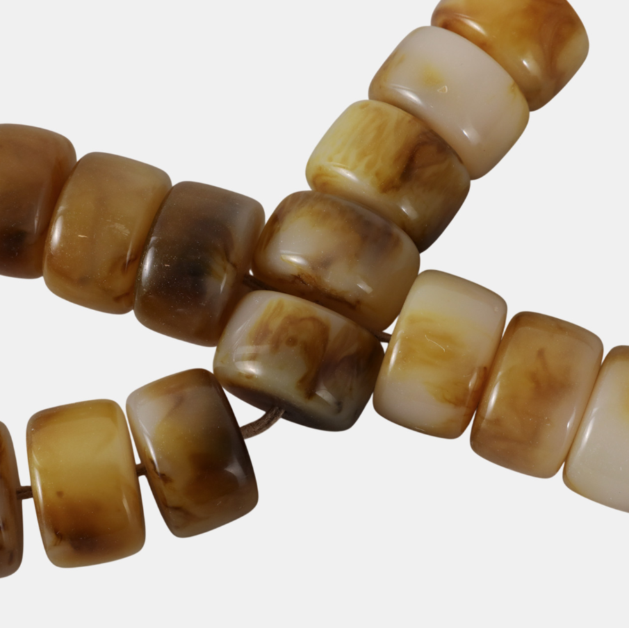 Brown Resin Cylinder Beaded Garland - 13 Hub Lane   |  Decorative Beads