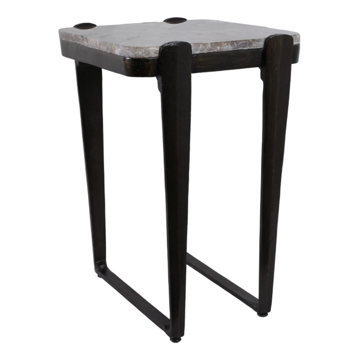 Rolla Smoky Quartz Top Accent Table