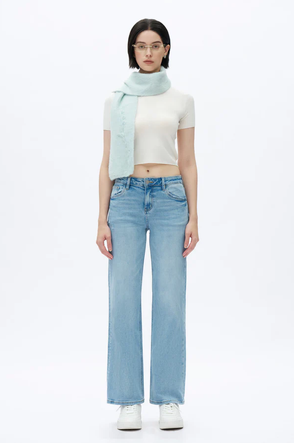 Alsa Mid Rise Wide Leg Jeans, Fresh Blue - 13 Hub Lane   |  Wide Leg Jeans