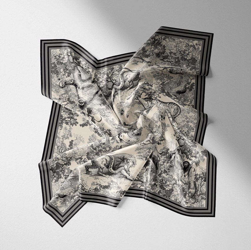 Jungle Print Square Scarf