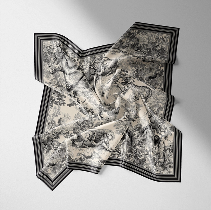 Jungle Print Square Scarf