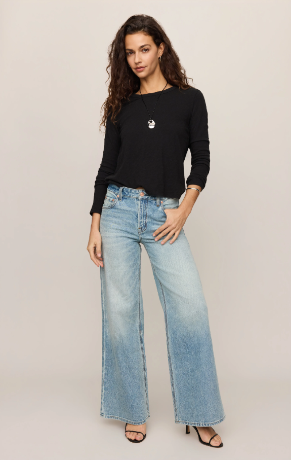 Junie Longsleeve Tee, Black