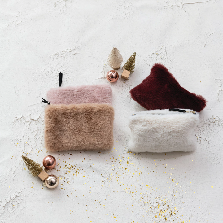 Faux Fur Fabric Zip Pouch - 13 Hub Lane   |  