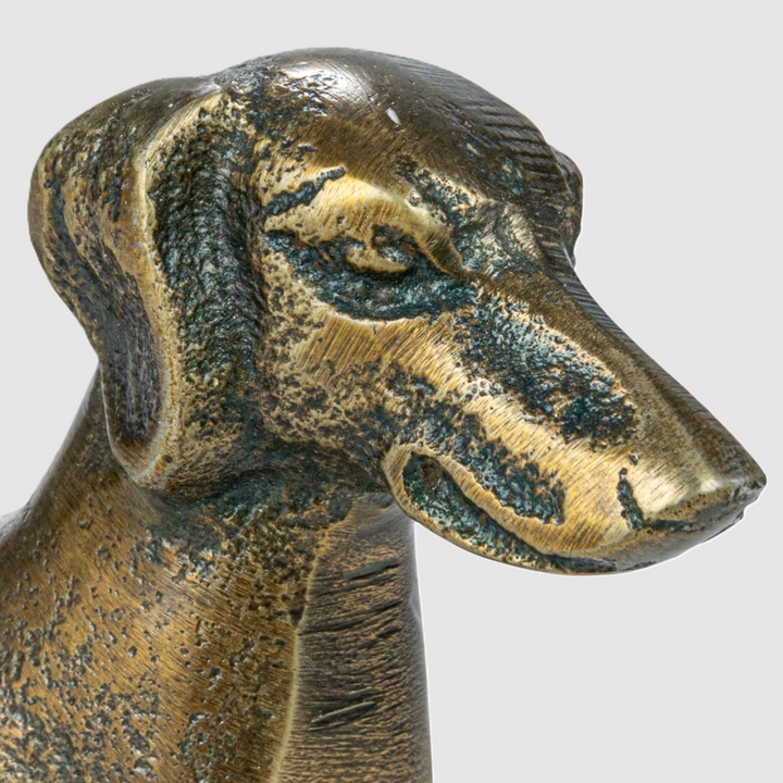 Cast Aluminum Dachshund - 13 Hub Lane   |  Aluminum Sculptures
