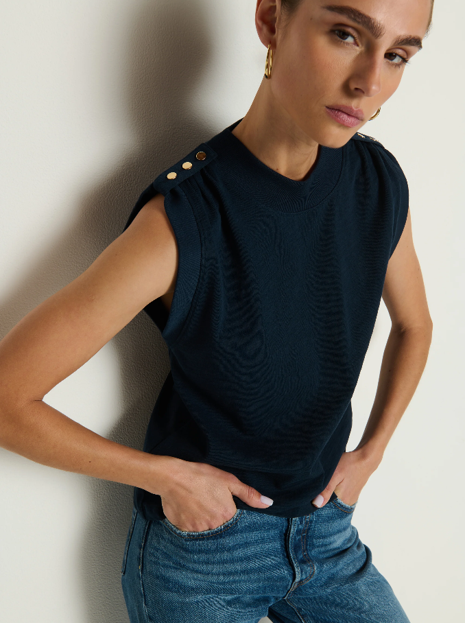 Nation LTD Mikka Buttoned Shoulder Tank, Night Sky - 13 Hub Lane   |  