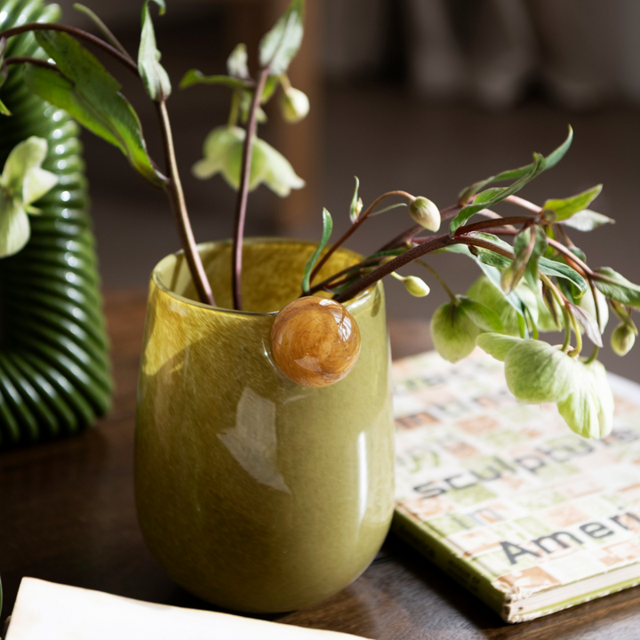 Glass Vase w/ Ball
