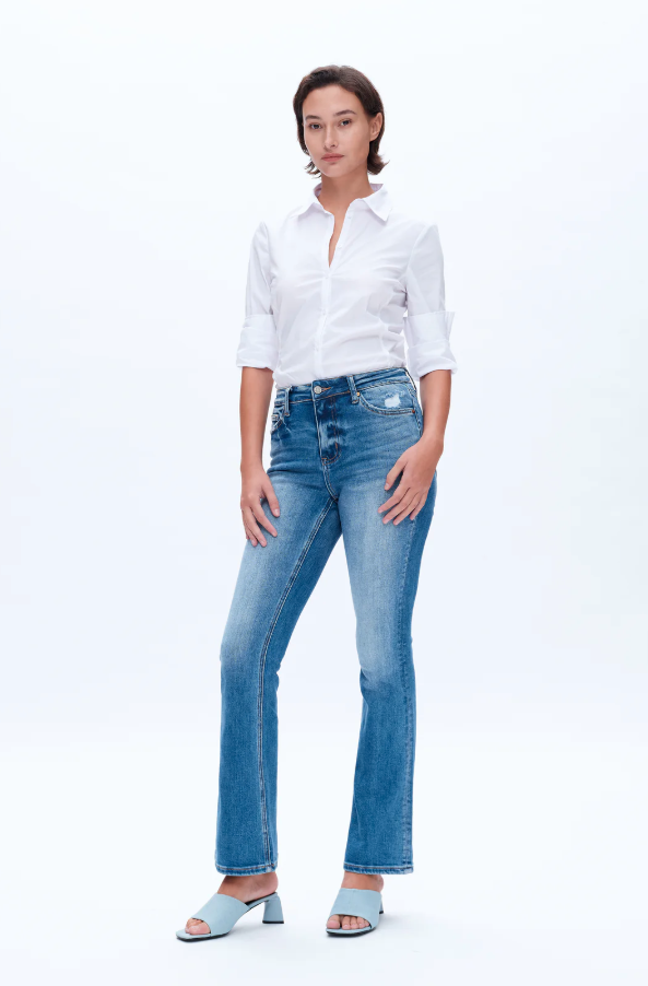 High Rise Flare Denim Jeans