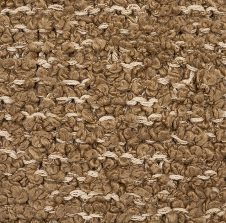 Woven Cotton Blend Bouclé Pillow, Tan