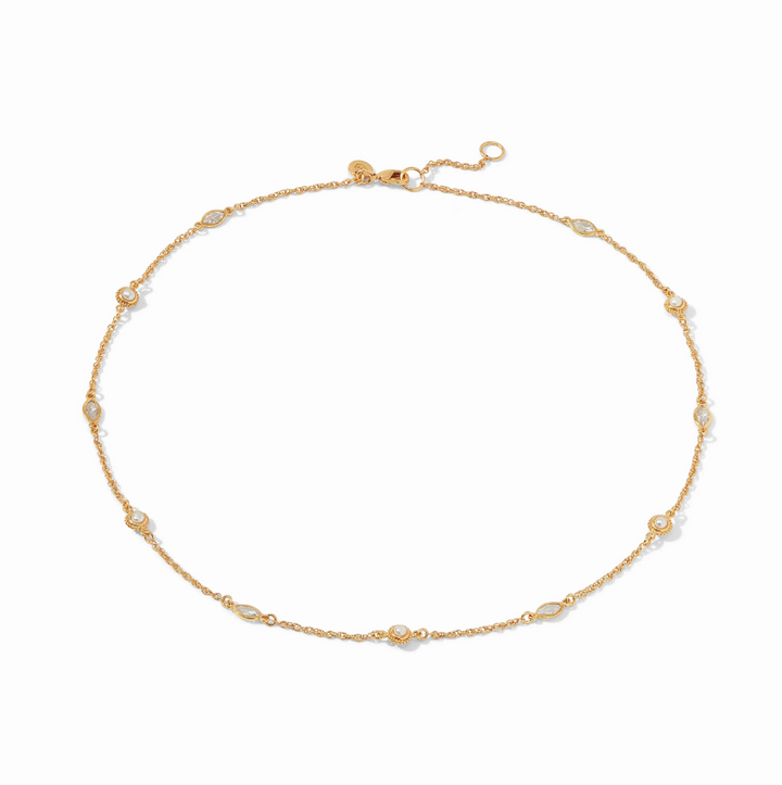 Julie Vos Monaco Delicate Station Necklace, Pearl - 13 Hub Lane   |  Station Necklaces