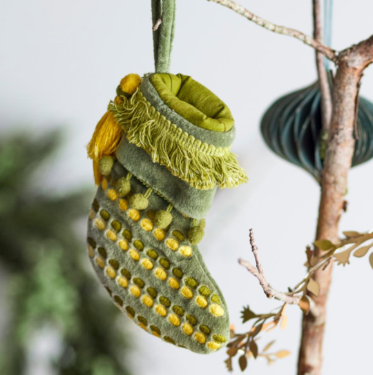 Velvet Stocking Ornament - Thumbnail 3