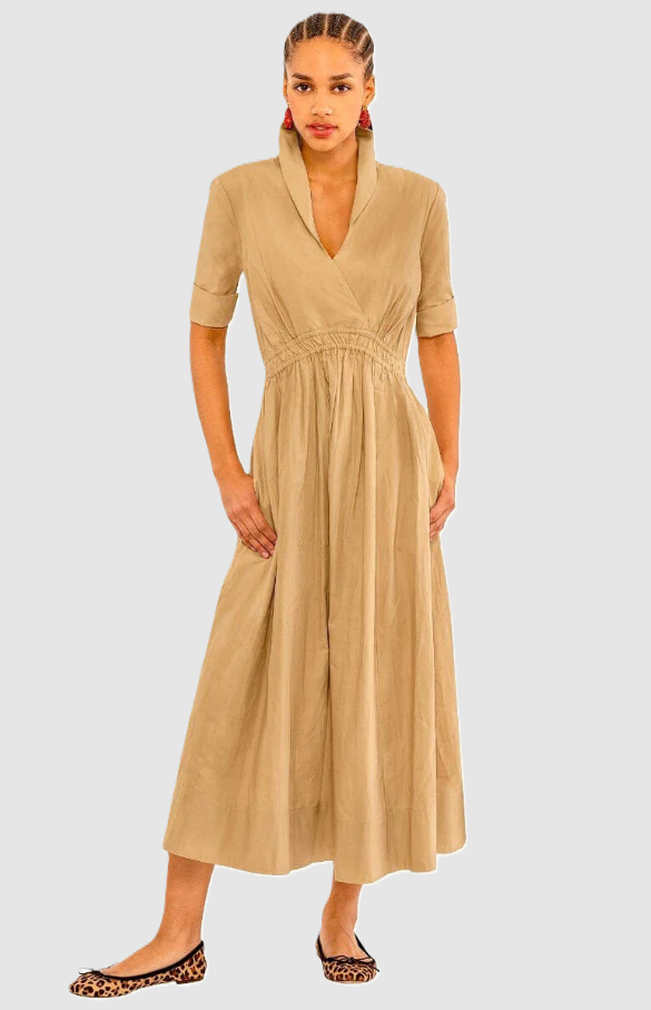 June Dress, Khaki - 13 Hub Lane   |  Midi Dresses