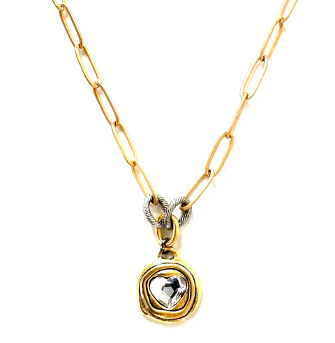 CV Designs Crystal Heart Necklace