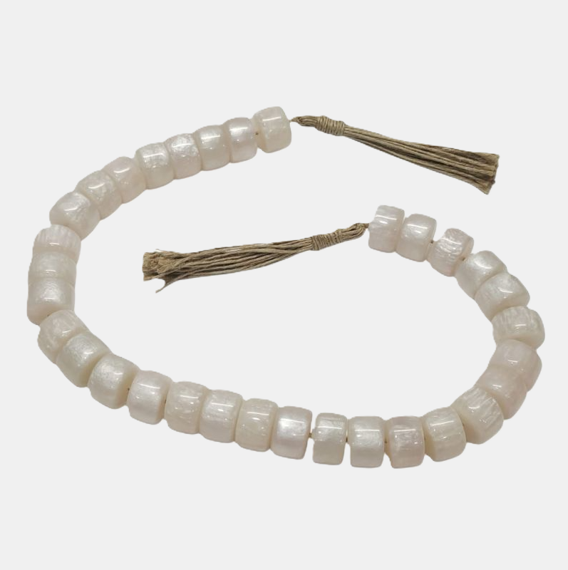 Ivory Resin Cylinder Beaded Garland