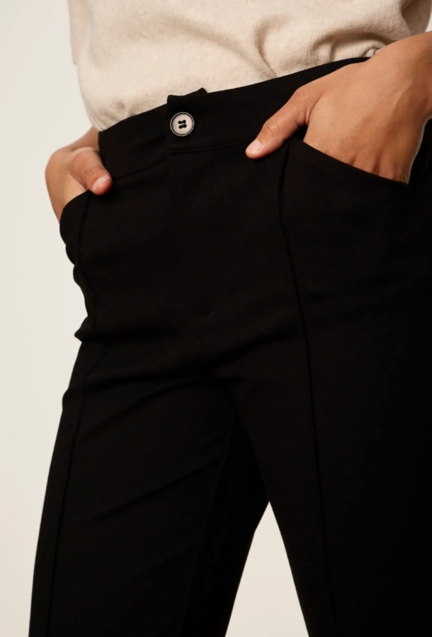 Mainline Ponte Flare Pants, Black