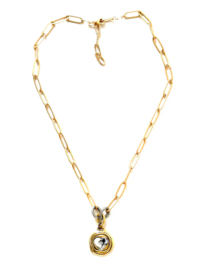 CV Designs Crystal Heart Necklace