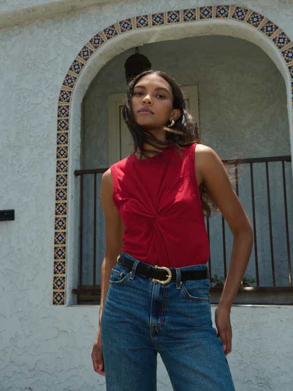 Neve Tank, Rio Red - 13 Hub Lane   |  Front Twist Shirts