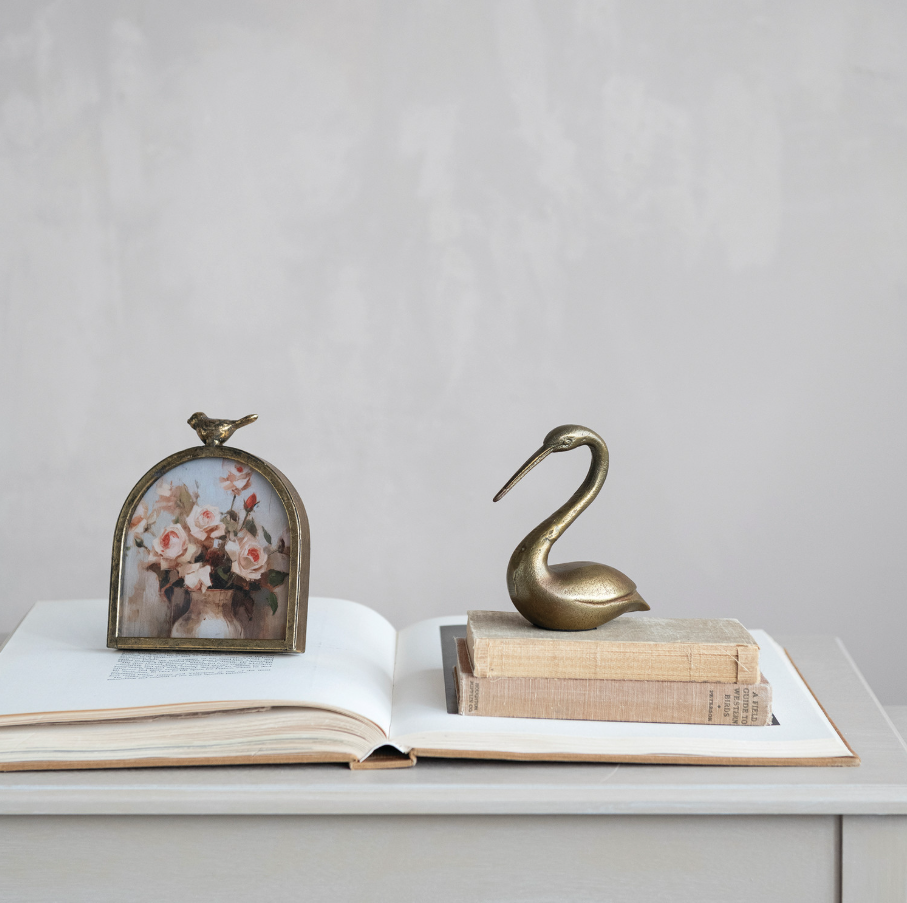 Antique Brass Swan