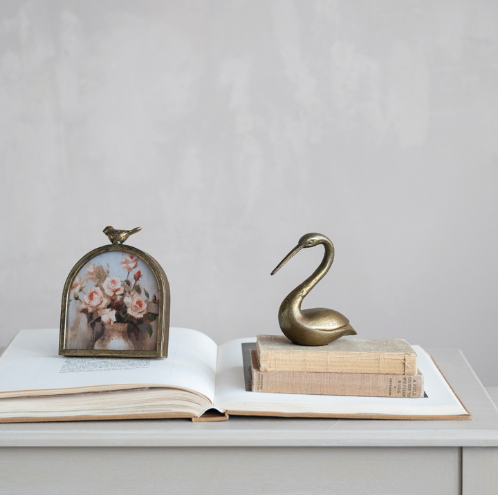 Antique Brass Swan