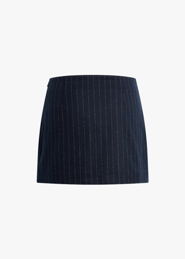 The Favorite Skort, Navy Pinstripe - 13 Hub Lane   |  Mini Skirts