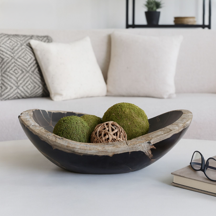 Petrified Wood Oval Bowl