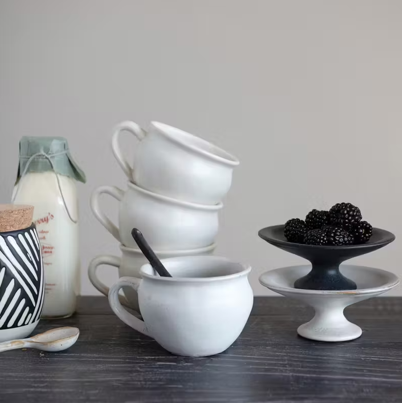 Stoneware Pedestal Matte Finish - 13 Hub Lane   |  Pedestal Trays