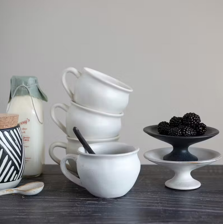 Stoneware Pedestal Matte Finish - 13 Hub Lane   |  Pedestal Trays