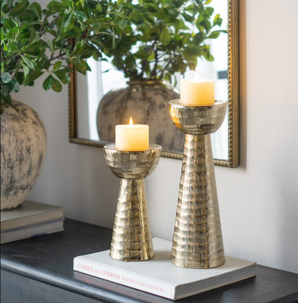 Handmade Gold Candle Holder - 13 Hub Lane   |  