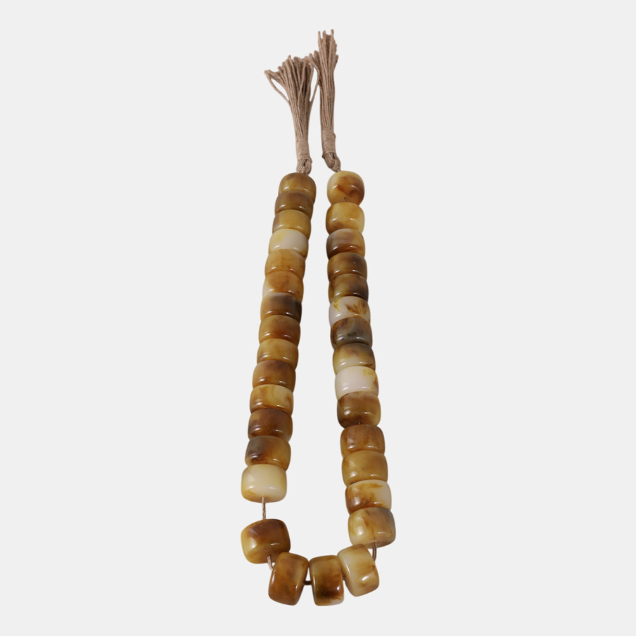 Brown Resin Cylinder Beaded Garland - 13 Hub Lane   |  Decorative Beads