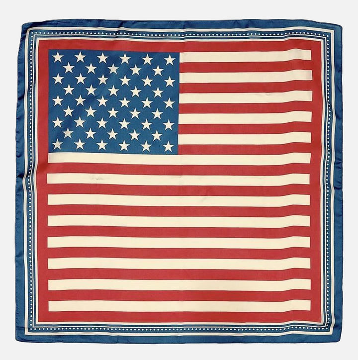 American Flag Print Bandana Scarf