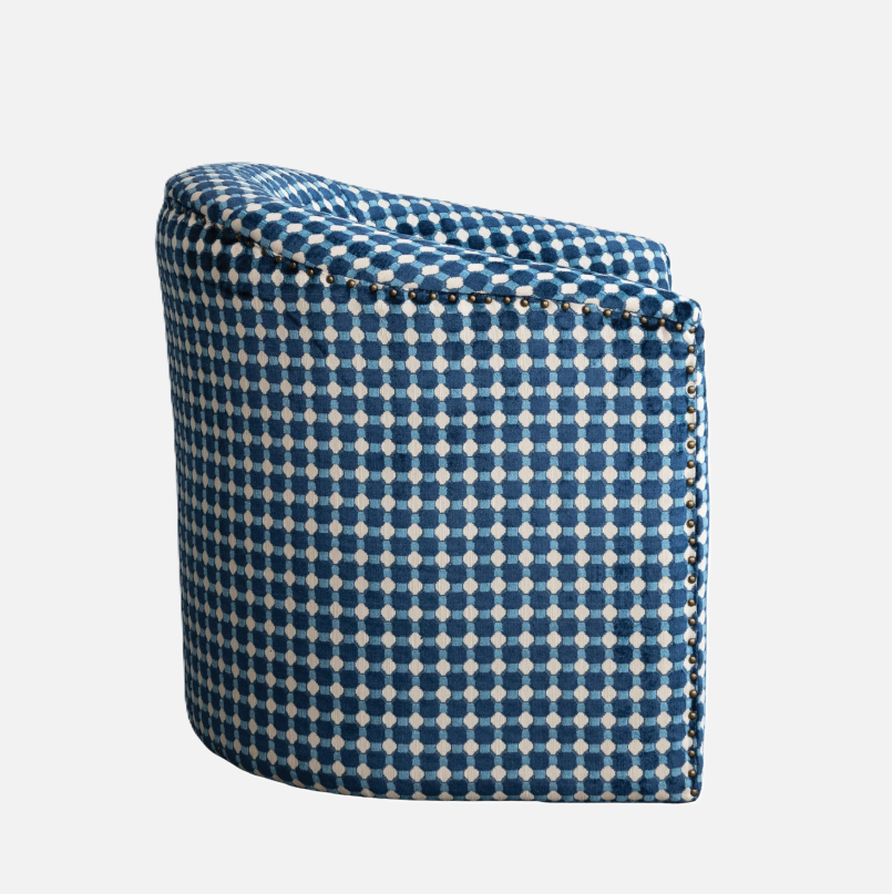 Dotted Burnout Velvet Chair w/ Nailheads