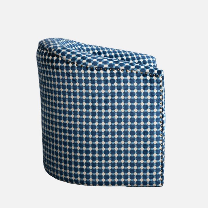 Dotted Burnout Velvet Chair w/ Nailheads